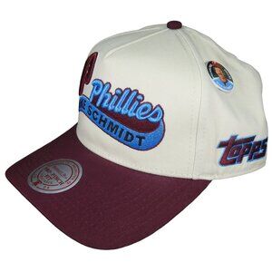 Mike Schmidt Phillies Lids Topps Mitchell & Ness Player Script Pro Pinch Hat
